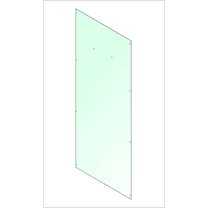 Стенка для душевой ширмы Domani-Spa Simple 1/4 круга высокий поддон 90x90 см 8 отверстий цвет белый