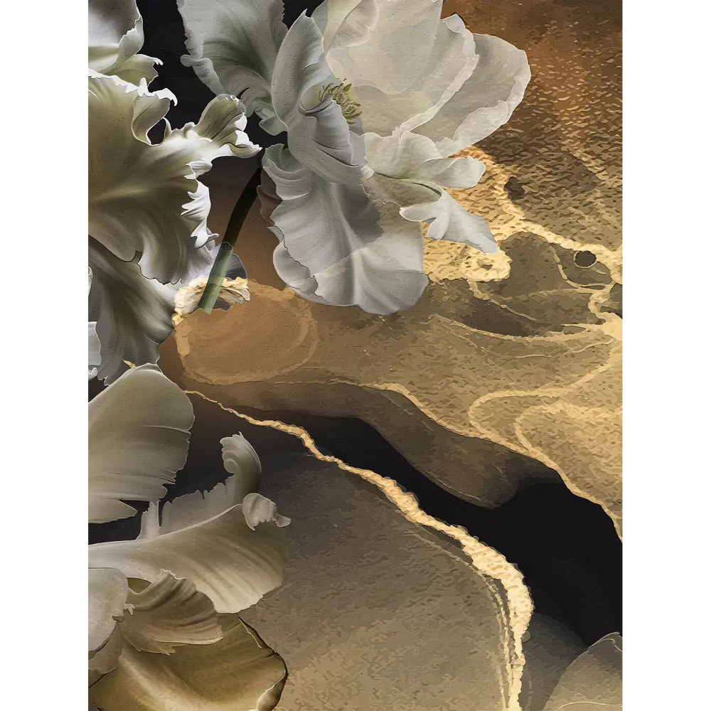 Картина на стекле Белые ирисы 3 60x80 см 85283013 STLM-2058176 ARTABOSKO 