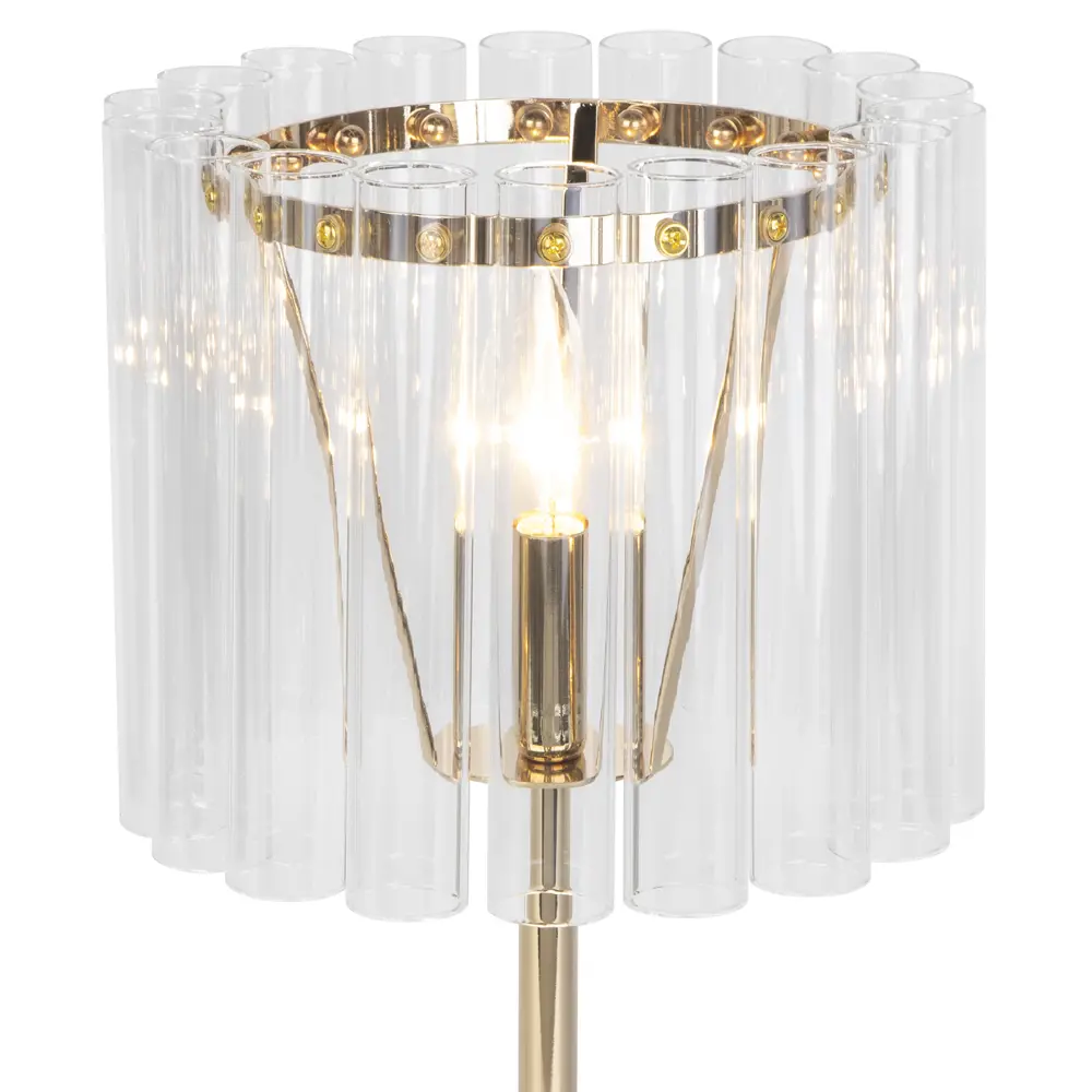 Eurosvet Flamel - золотая настольная лампа со стеклянным плафоном 89435505 STLM-1578699 - Вид №3