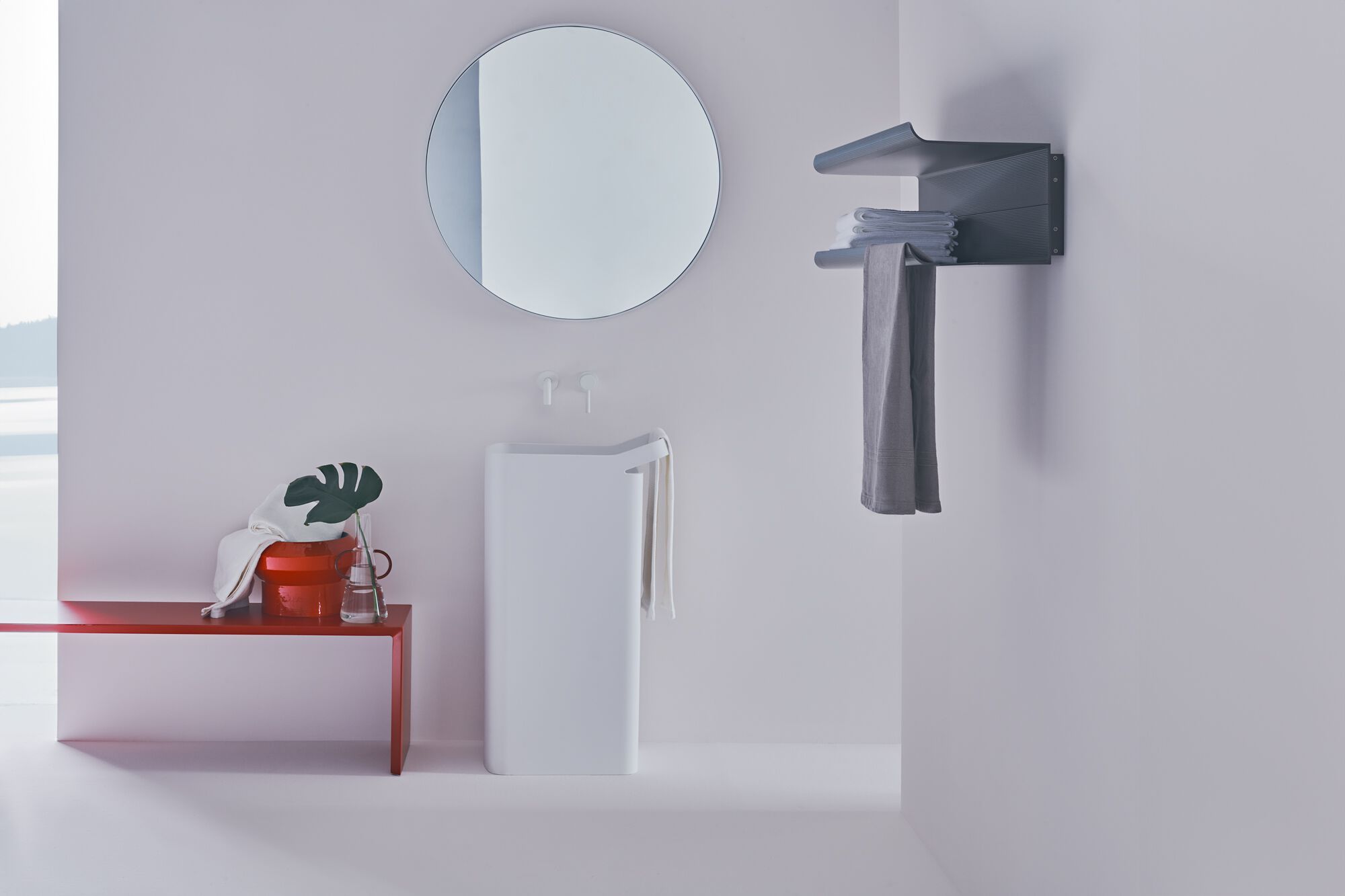 Horizontal recycled aluminium towel warmer Tubes Elements ARCH-00108588 - Вид №3