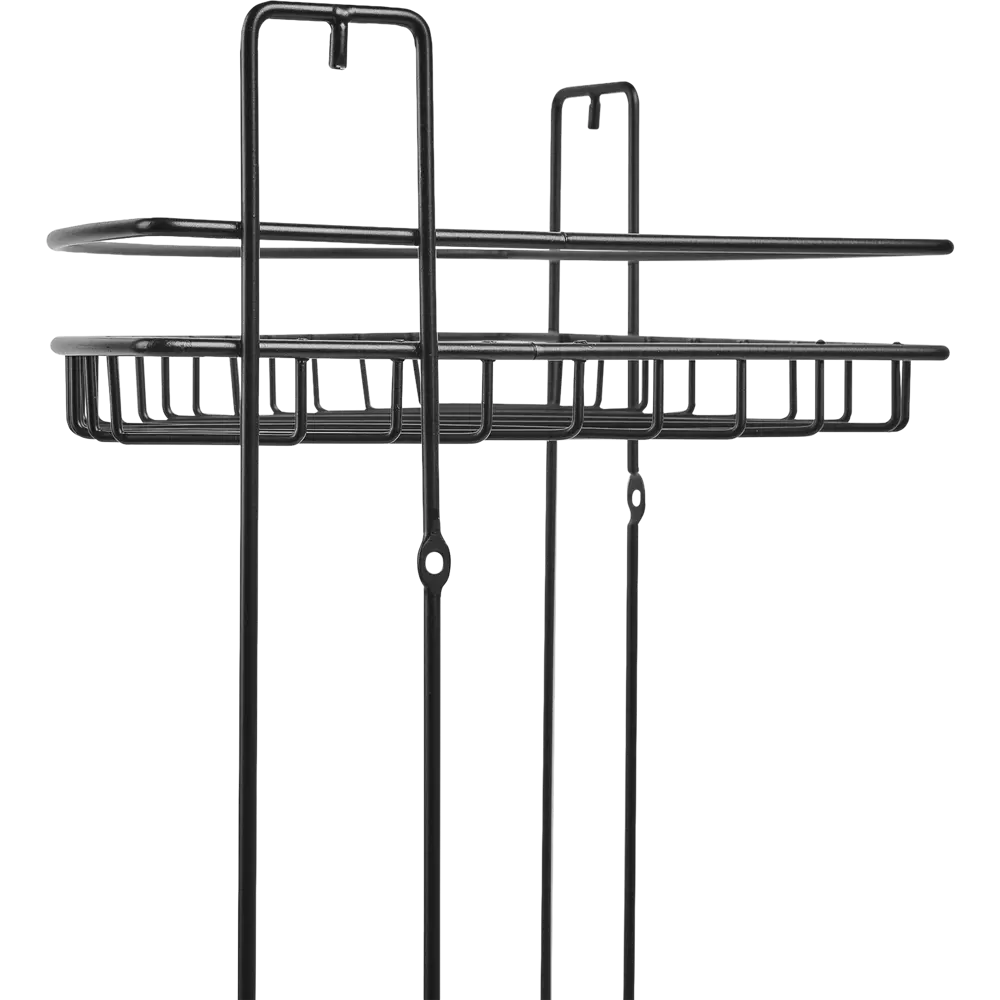 Полка для ванной комнаты Rely трехъярусная угловая 22x22x59.6 см, металл, цвет чёрный 83024902 STLM-2018938 LEMER - Вид №1