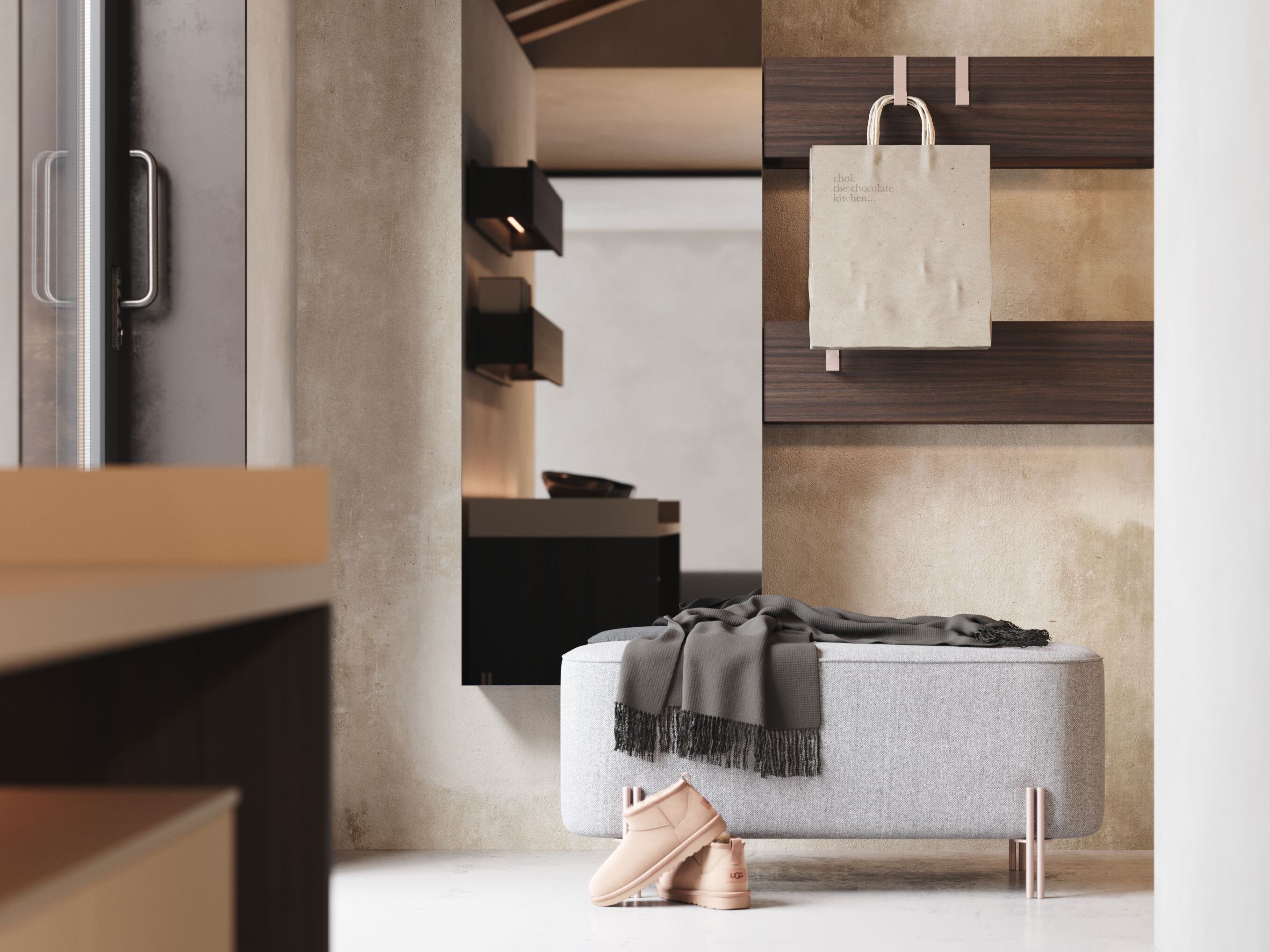 Мебель для прихожей в меламинированном стиле с зеркалом Giessegi день за днем ARCH-00031136 - Вид №3