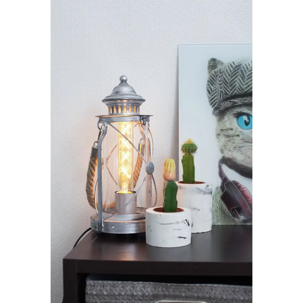 Настольная лампа Eglo Bradford 1xE27x60 Вт стекло цвет серебро STLM-2095032 - Вид №11