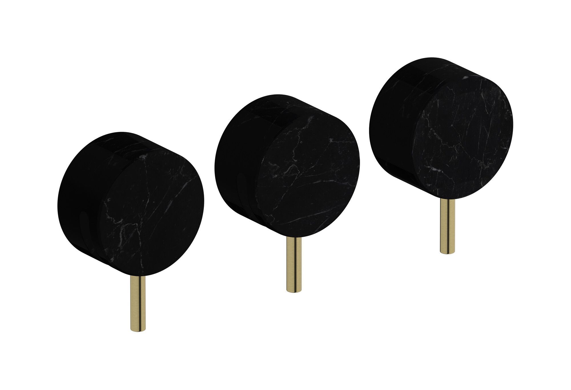 Мраморный встраиваемый смеситель для душа с 3 отверстиями и переключателем IB мрамор + мрамор Elle ARCH-00101159 - Вид №8