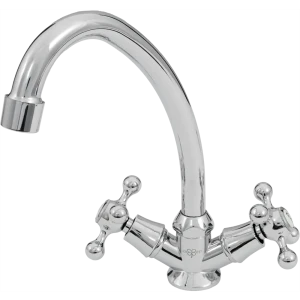 Смеситель для раковины Клевер Leto двухвентильный цвет хром