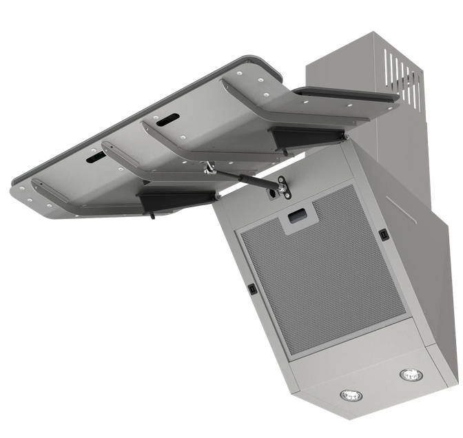 9047484 Вытяжка наклонная KRONA MYSTERIUM 600 GLASS GR S серый/серый STDN-0124888 - Вид №4