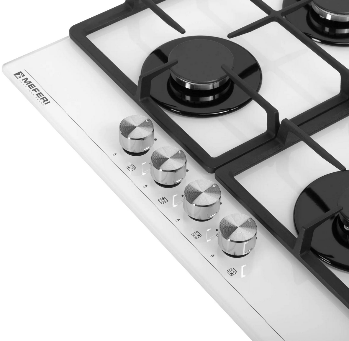 9168784 Газовая варочная поверхность Meferi MGH604WH GLASS POWER STDN-0110187 - Вид №5