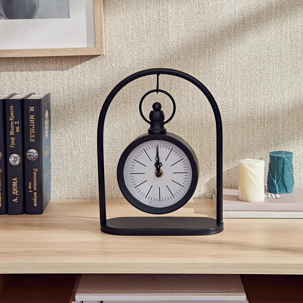 Часы настольные Dream River Маятник на подставке ZS221-0765 круглые МДФ цвет черный бесшумные ø20.3 Осень STLM-2111433