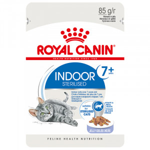 ПР0052025*12 Корм для кошек Indoor 7+ для домашних старше 7 лет (желе) пауч 85г (упаковка - 12 шт) ROYAL CANIN