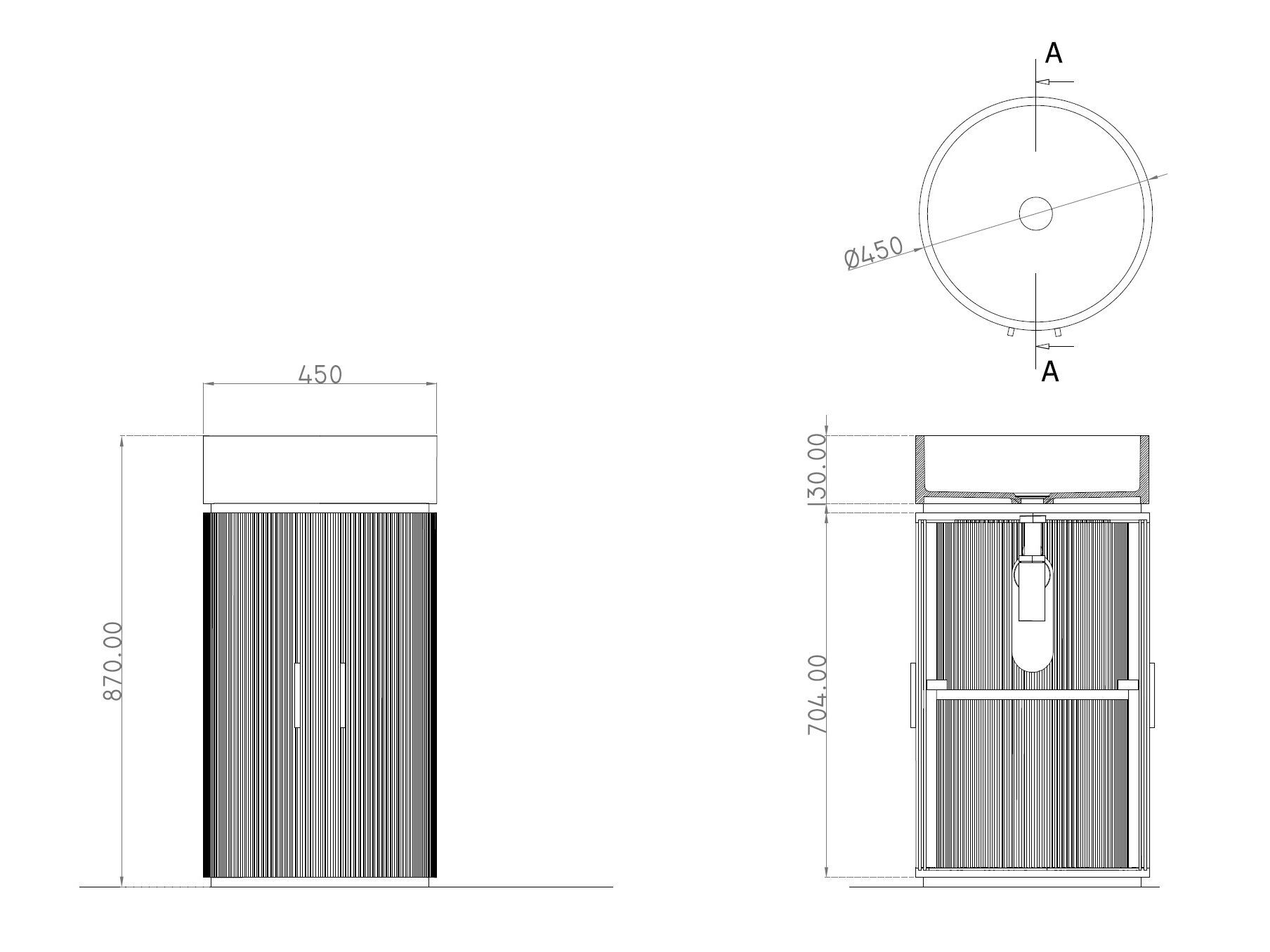 Lavabo rotondo freestanding in Solid Surface MOMA Design Tower Edo ARCH-00109846 - Вид №3