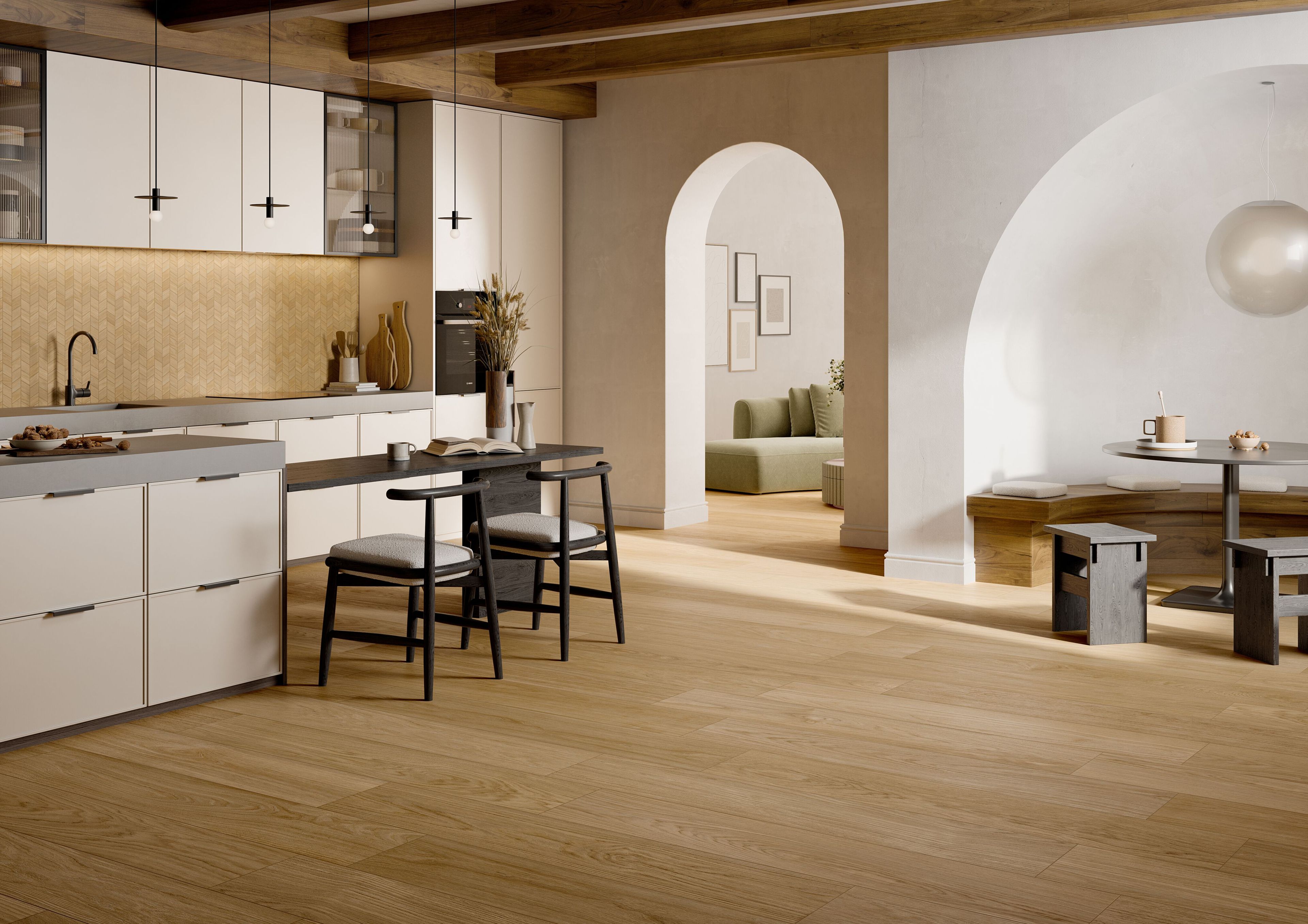 Пол из глазурованной керамогранита под дерево Ceramica Rondine DREAM ARCH-00032803 - Вид №3