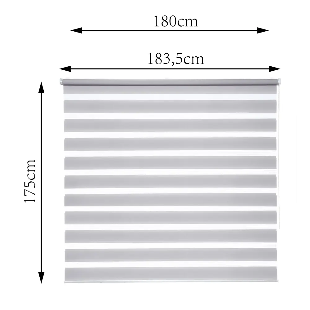 Штора рулонная день-ночь Inspire Peter 180x175 см светло-серая Granit 5 STLM-2078008 - Вид №2