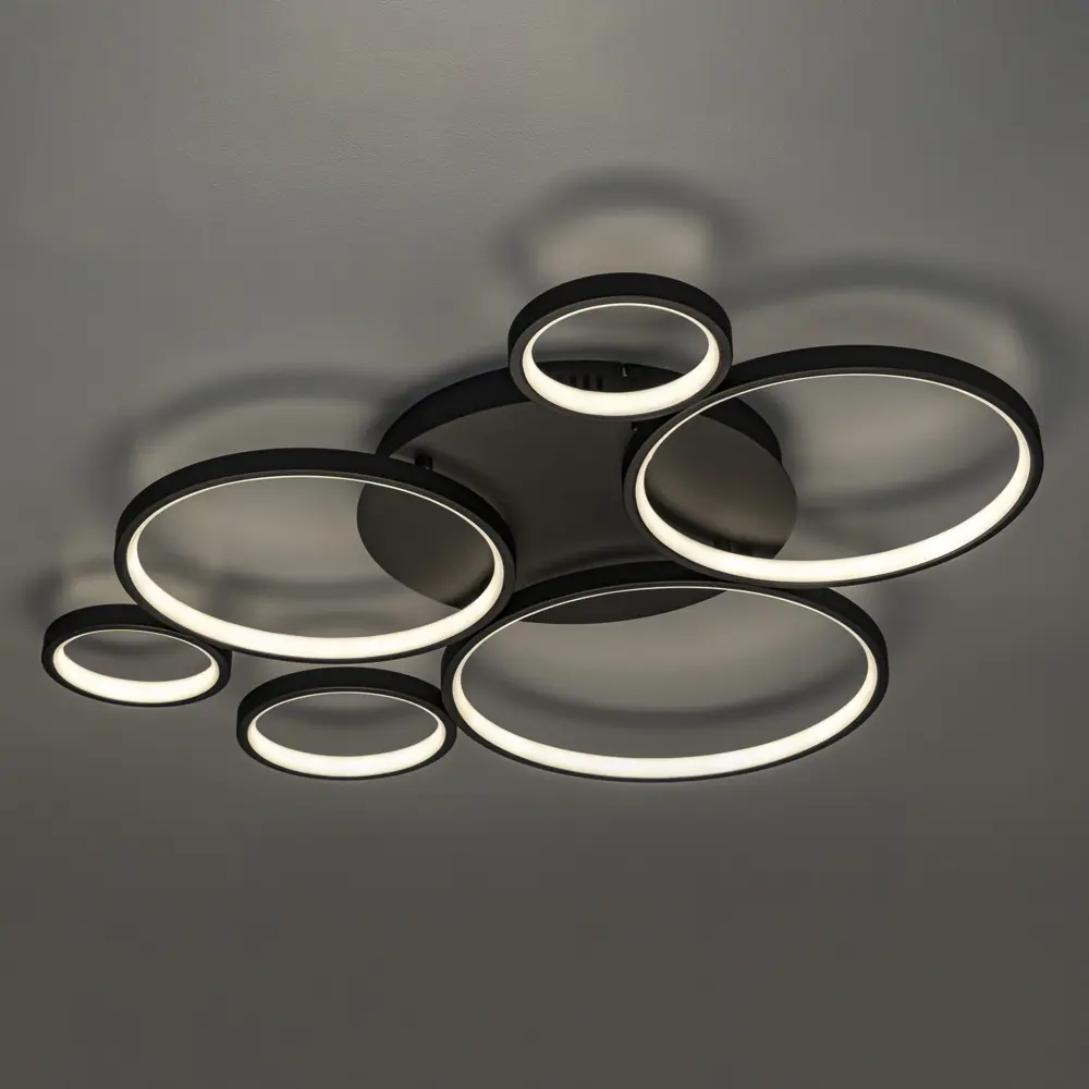 Люстра потолочная светодиодная Eclipse 51711 9 с пультом управления 37 м² регулируемый белый свет цвет черный 89446196 STLM-2161000 RITTER  - Вид №3