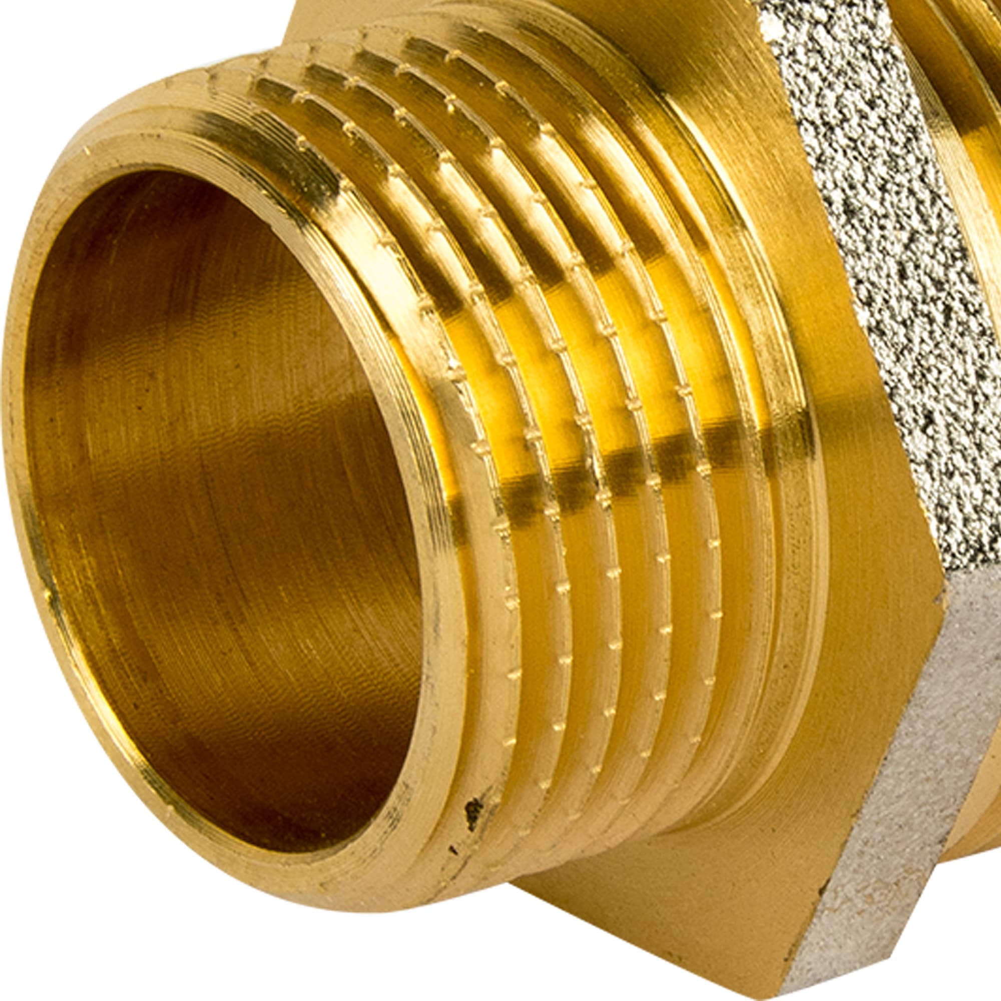 81962416 Ниппель 1 1/4х1 никелерованная латунь Santreyd  - Вид №1