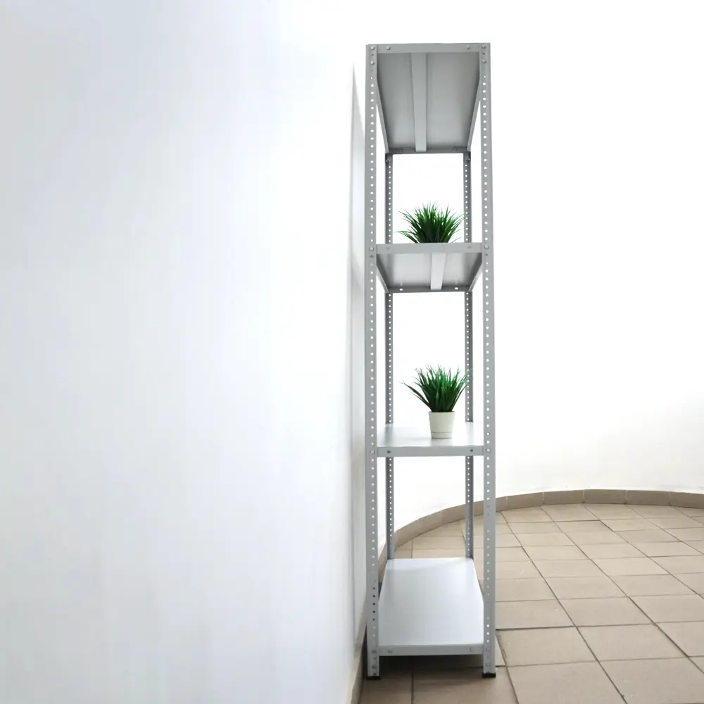 Стеллаж металлический 4 полки 180x80x30 см цвет серый нагрузка на полку 100 кг 89341409 STLM-2089799 STYNERGY  - Вид №9