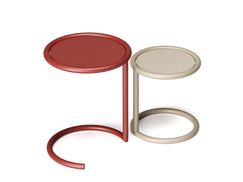 Штабелируемый круглый стол из стали и дерева Infiniti Rim ARCH-00015444