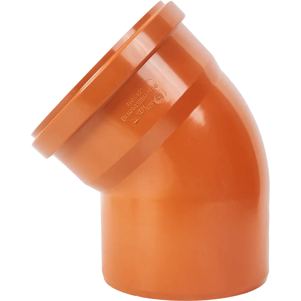 Отвод Хемкор d160 мм 45° пластиковый для наружной канализации STLM-2137359 - Вид №1