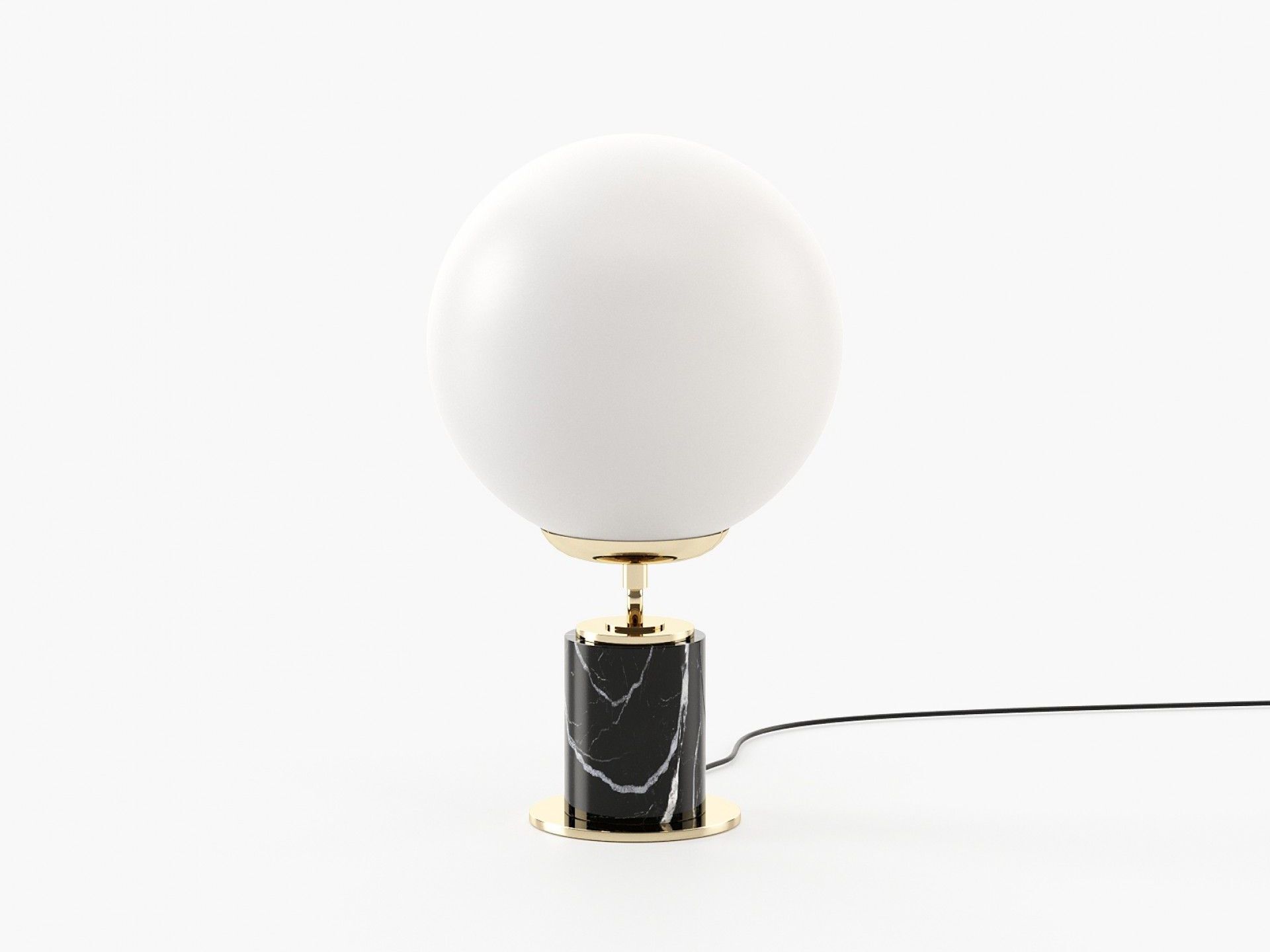 Настольная лампа из черного мрамора Marquina Laskasas ARCH-00007754