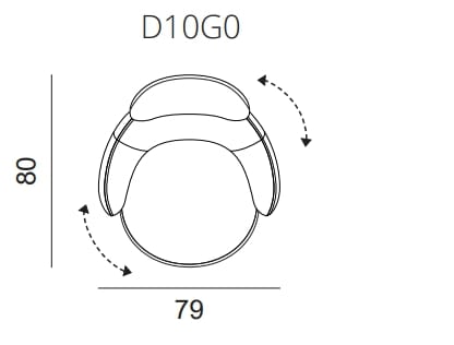 Кожаное вращающееся кресло с подлокотниками AERRE ITALIA SILLAGE ARCH-00129252 - Вид №3
