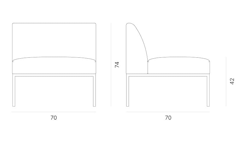 Изогнутый диван из ткани Quadrifoglio Group Design Living ARCH-00130279 - Вид №11