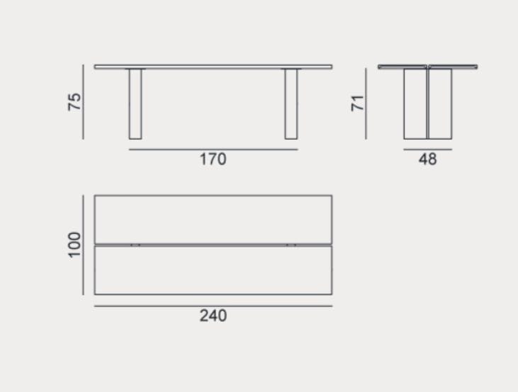 Садовый стол из полистирола Gervasoni Gervasoni Outdoor ARCH-00085451 - Вид №10
