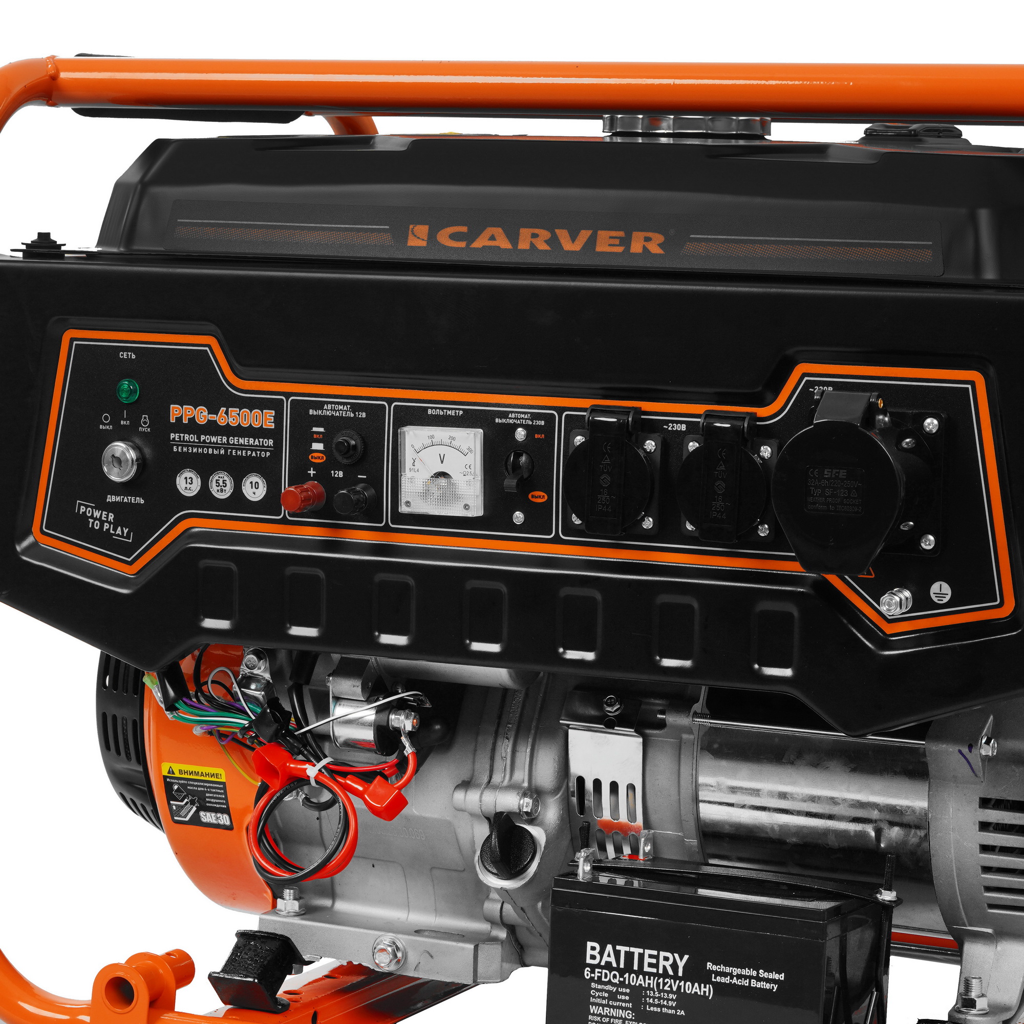 Электрогенератор   бензиновый Carver PPG-6500Е 1081882 STDN-0044078 - Вид №5