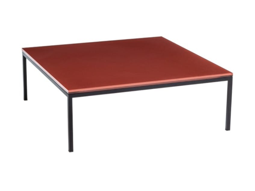 Квадратный стальной и стеклянный журнальный столик для гостиной MOROSO Salon Nana ARCH-00134514