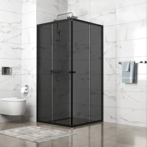 92051096 Душевой уголок Domani-spa Cube _DS04Cb99L0T00.Gt-Black.MP квадрат 90x90см черный профиль эффект стекла тонированный STLM-1334626