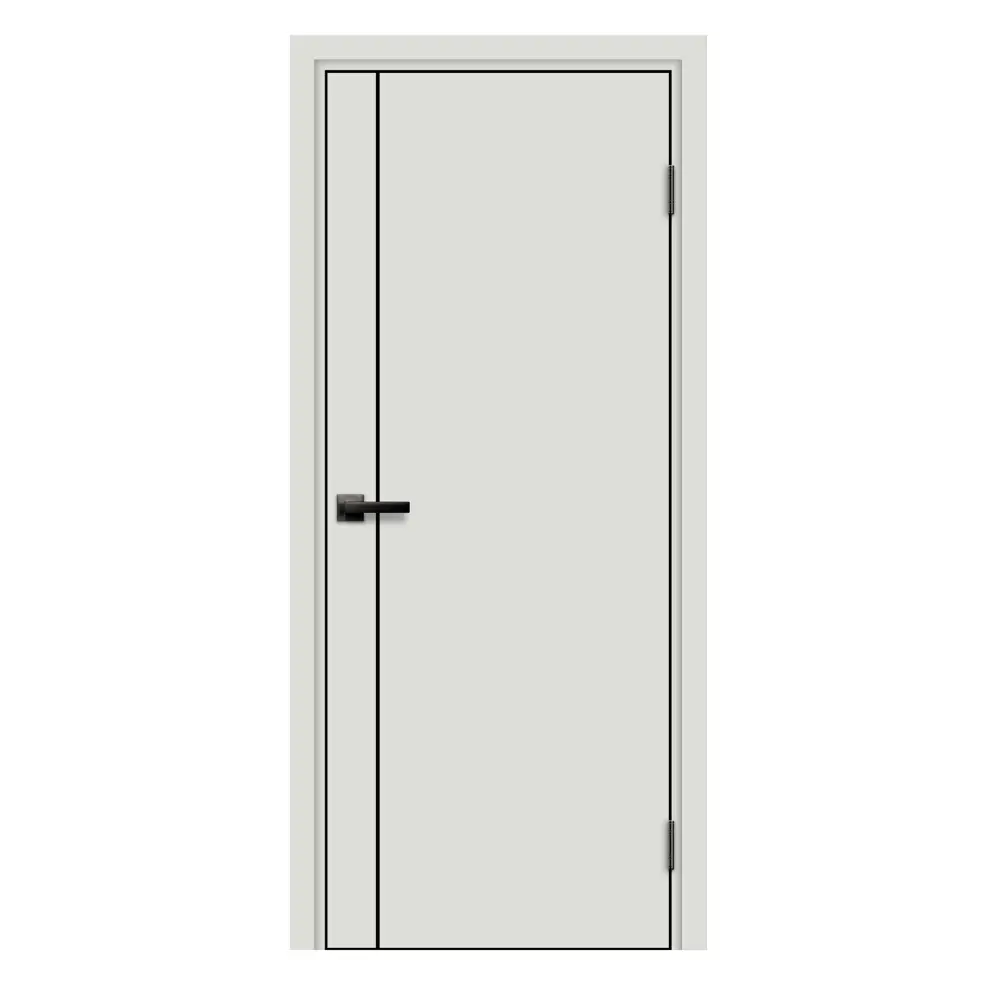 Дверь межкомнатная глухая Асти_В 60x200 см Hardflex цвет белый жемчуг с замком и петлями 89412586 STLM-2132597 МАРИО РИОЛИ 