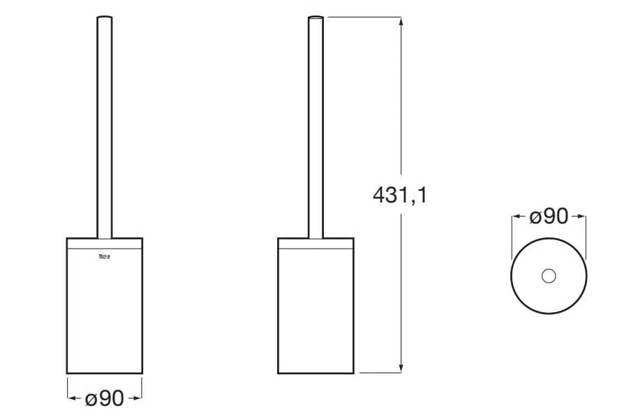 Металлическая щетка для унитаза Roca Hotels ARCH-00088680 - Вид №2