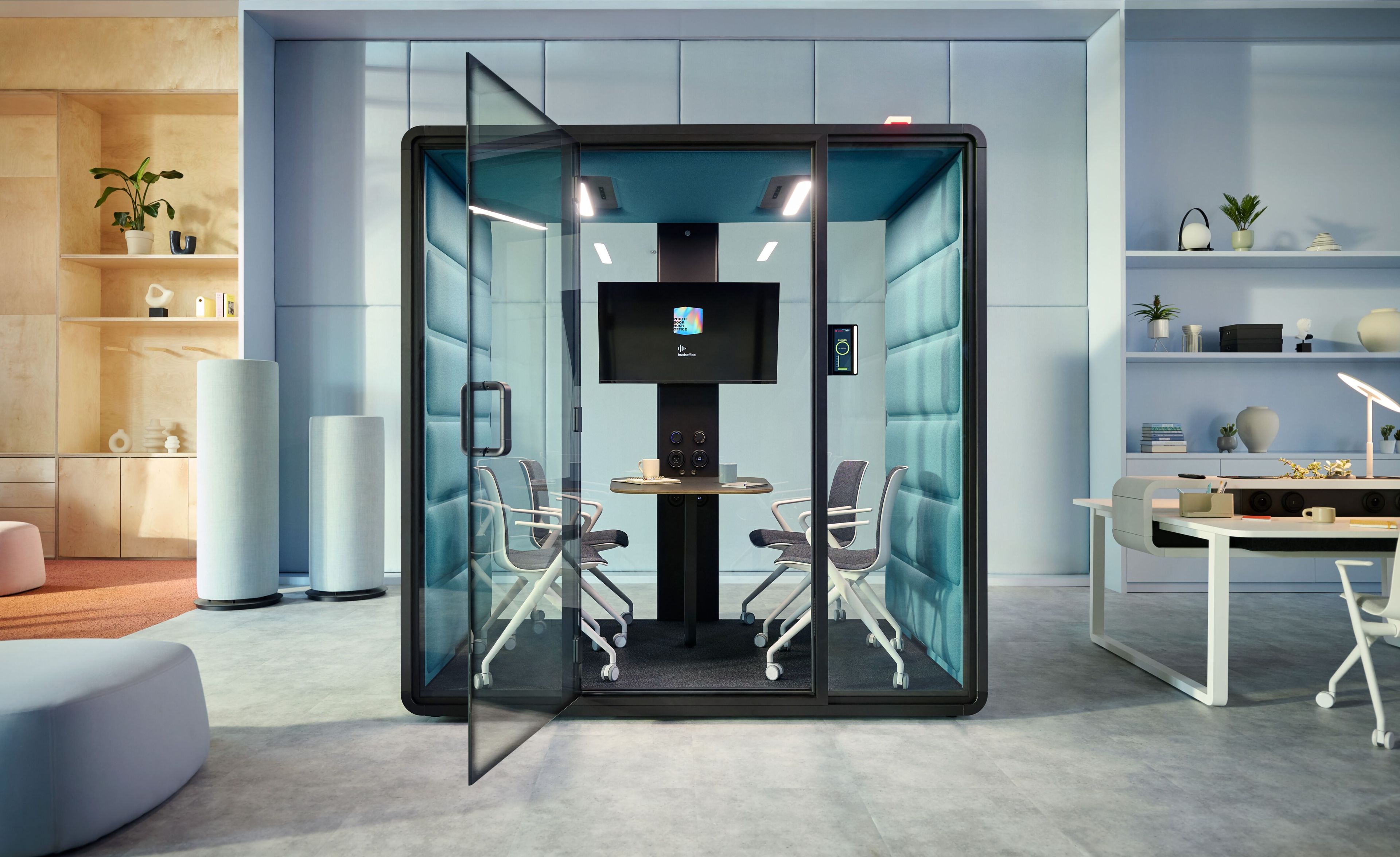 Мультимедийная многосторонняя акустическая офисная кабина Mikomax Smart Office HushFree ARCH-00132862 - Вид №3