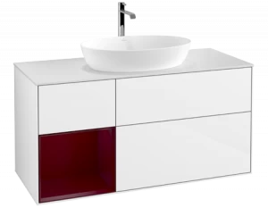 Villeroy&Boch Тумба под раковину Прямоугольная версия F821HBGF Finion Glossy White Lacquer