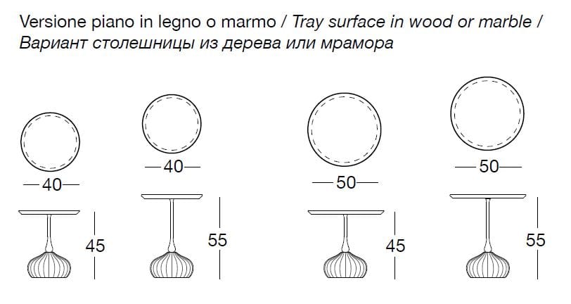 Круглый деревянный журнальный столик Longhi Loveluxe ARCH-00079089 - Вид №4