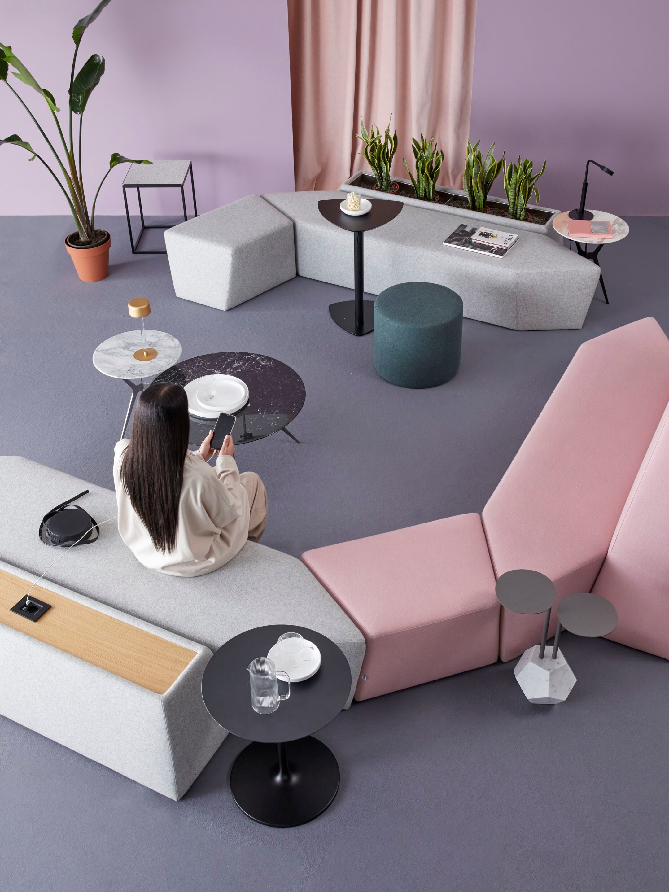 Мягкая скамейка из ткани SITIA Rocks ARCH-00135787 - Вид №16