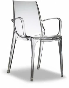 SCAB DESIGN Штабелируемый стул из поликарбоната с подлокотниками Vanity