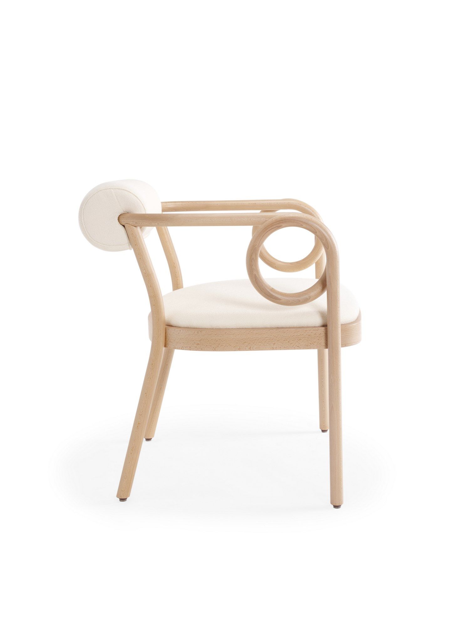 Кресло с подлокотниками из гнутого дерева и ткани Wiener GTV Design Loop ARCH-00112872 - Вид №12