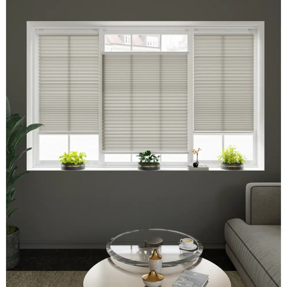 Штора плиссе 73x170 см жаккард молочная Santreyd STLM-2062912 - Вид №6