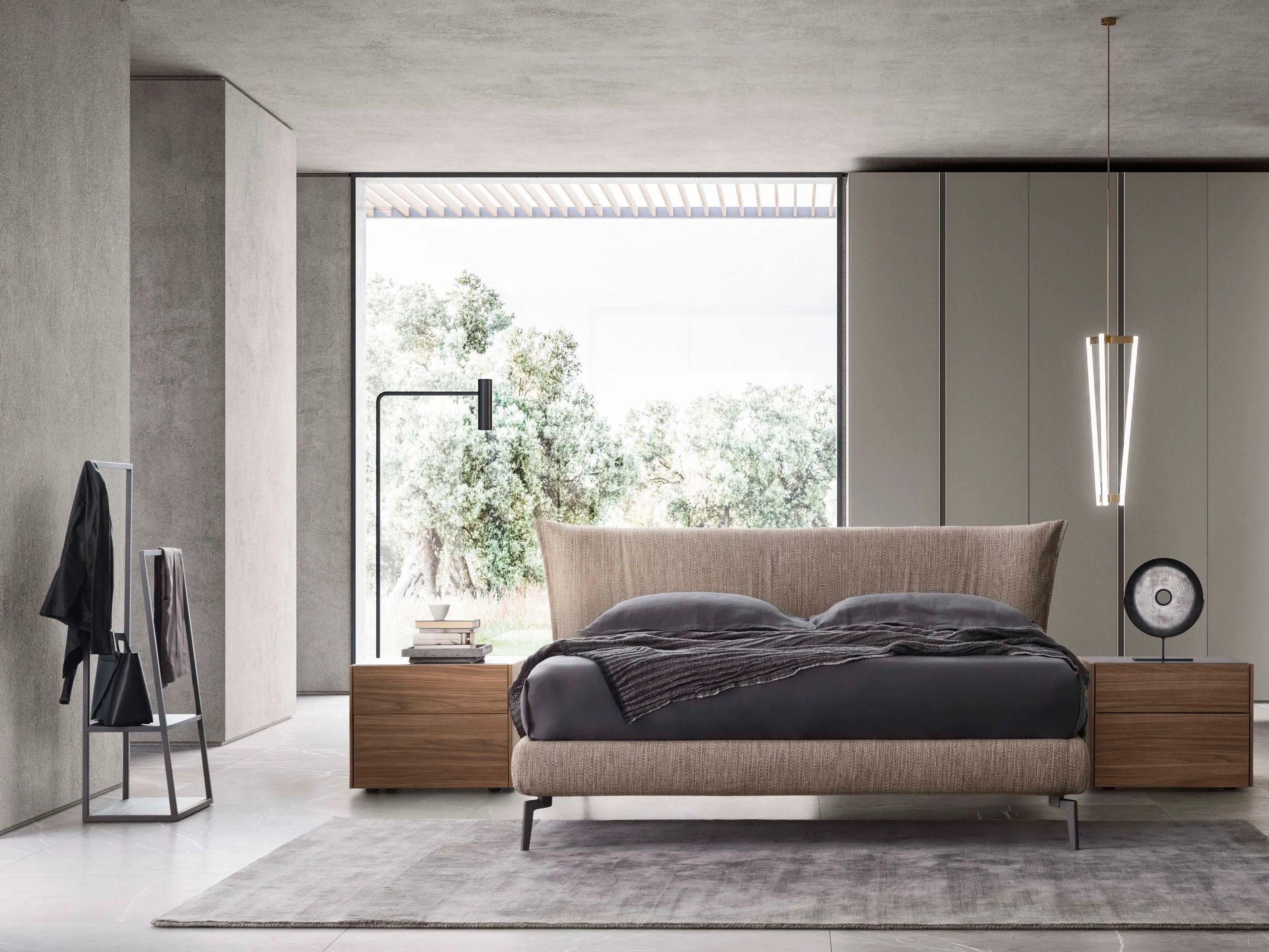 Двуспальная кровать-контейнер с мягким изголовьем Alf DaFrè MORRISON 2 ARCH-00094395 - Вид №5