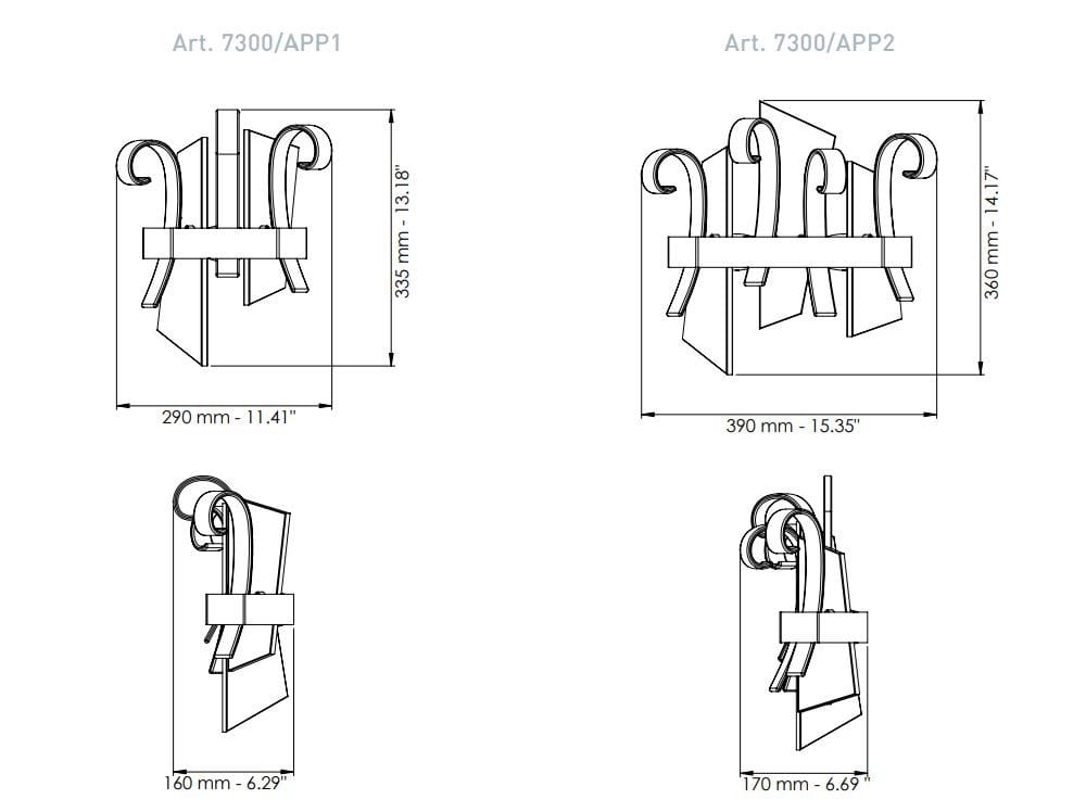 Стеклянный светодиодный настенный светильник Patrizia Volpato Vela ARCH-00009305 - Вид №5
