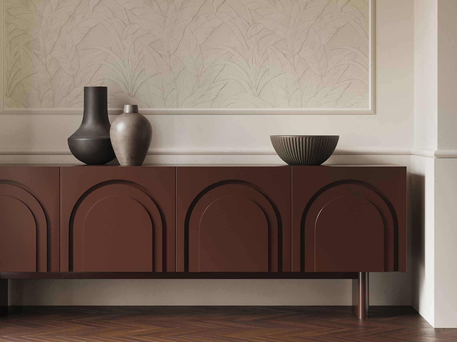 Деревянный шкаф с распашными дверями ANA ROQUE INTERIORS ARCH-00045755