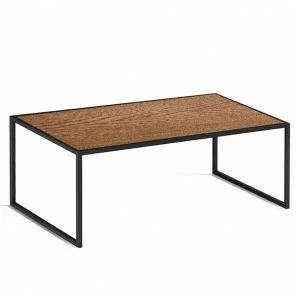 Журнальный столик деревянный 80 см темный дуб Darmian into lite black INTELLIGENT DESIGN  260882 Коричневый