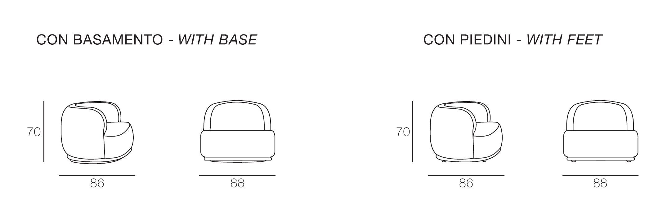 Съемное кресло из ткани CTS SALOTTI Навона ARCH-00123111 - Вид №3