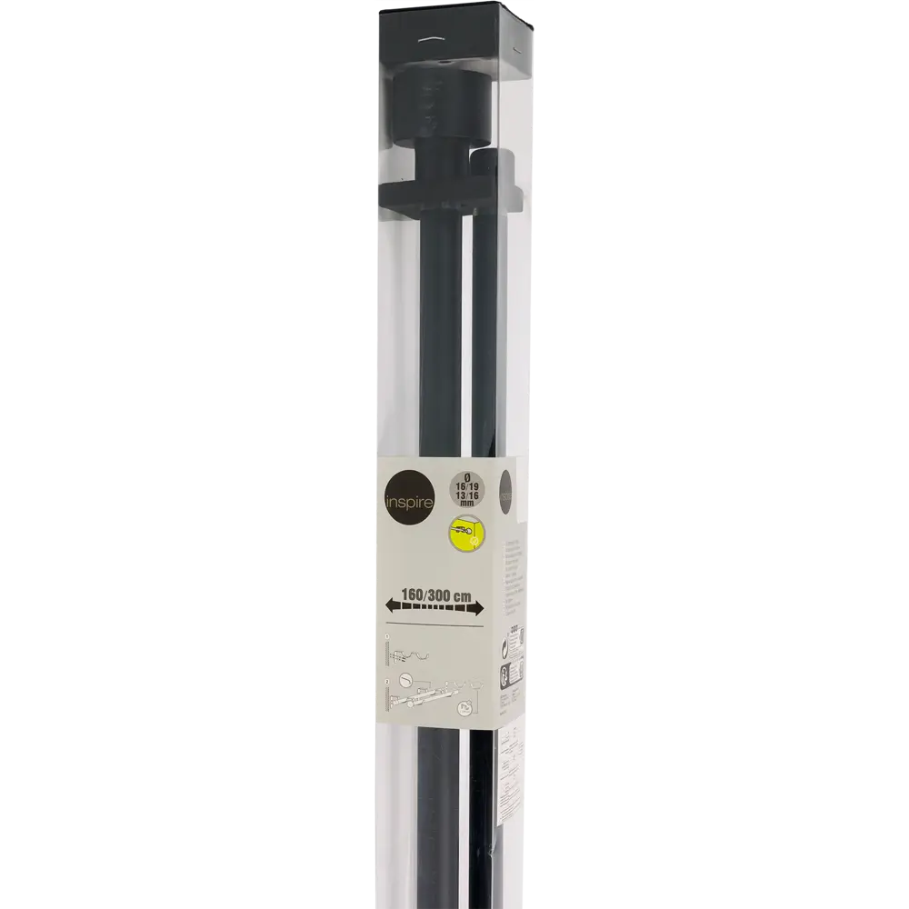 Карниз двухрядный раздвижной Inspire Круг 160-300 см цвет чёрный матовый STLM-2208354 - Вид №2
