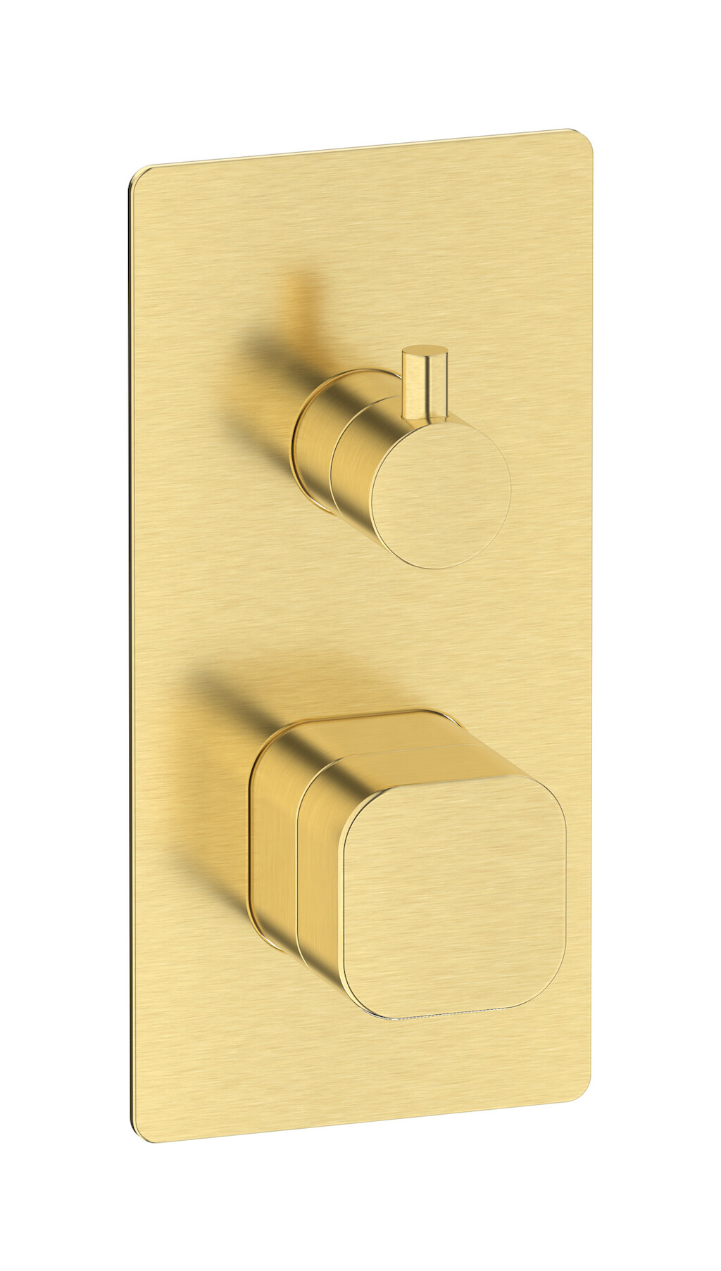 Прогрессивный настенный смеситель для душа на 2 потребителя. WE ARE IB eo310is_1 Brushed Pale Gold Elio