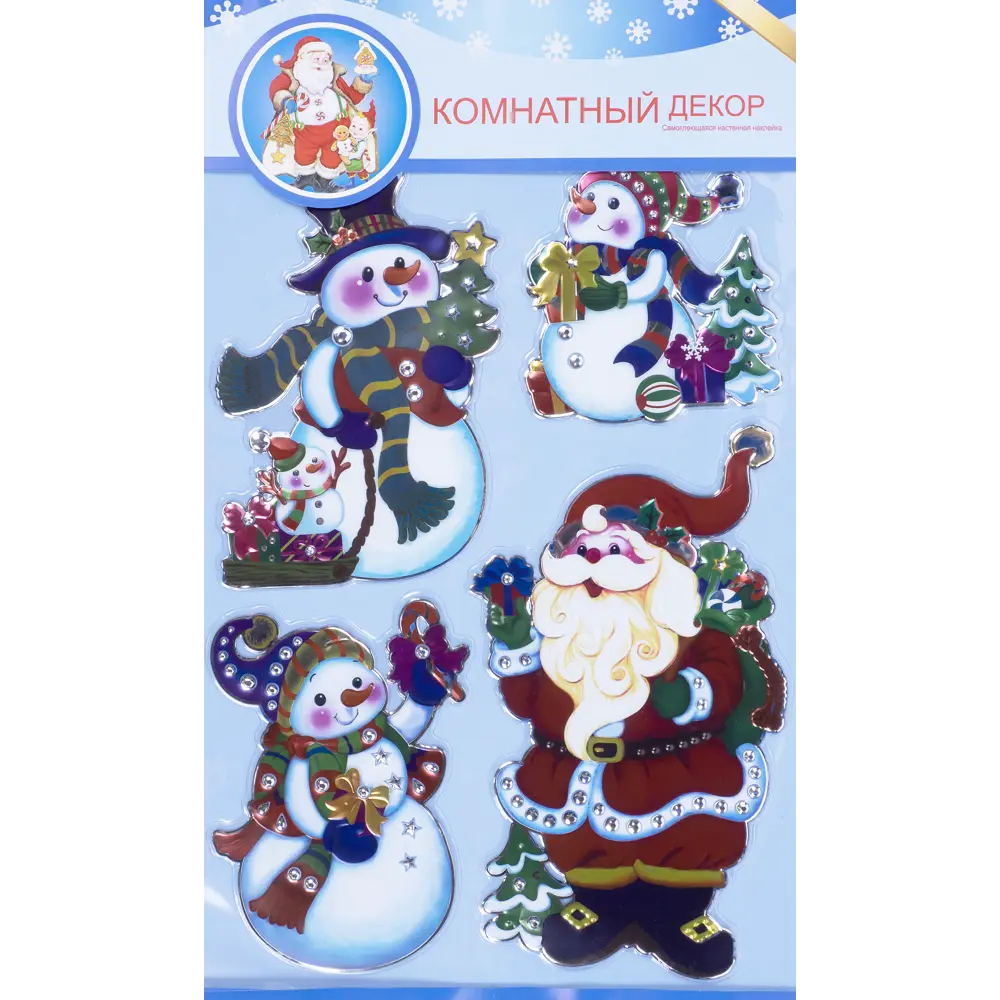 Наклейки 3D «Санта и Снеговик» Santreyd STLM-2152736