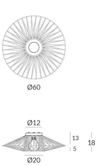 Настенный светильник / потолочный светильник из веревки и металла Olé Lighting Bimba ARCH-00072242 - Вид №7
