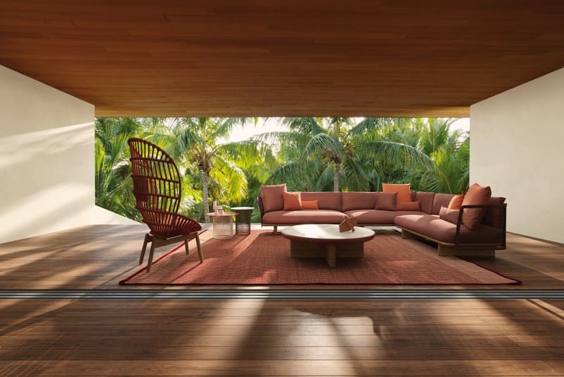 Тканевый модульный садовый диван Kettal сетка ARCH-00038702 - Вид №2