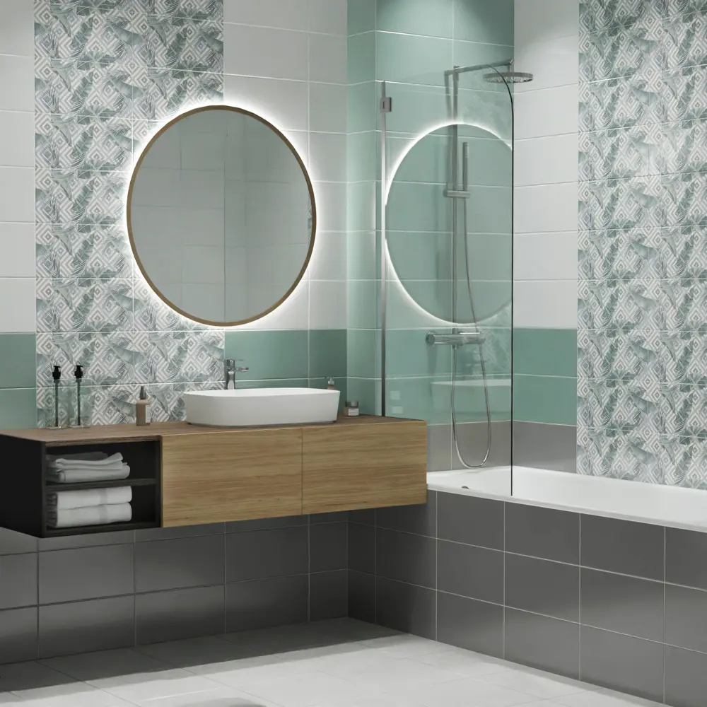 Настенная плитка Нефрит-Керамика Эклат серого цвета для стильного интерьера 89232609 STLM-0945803 - Вид №4