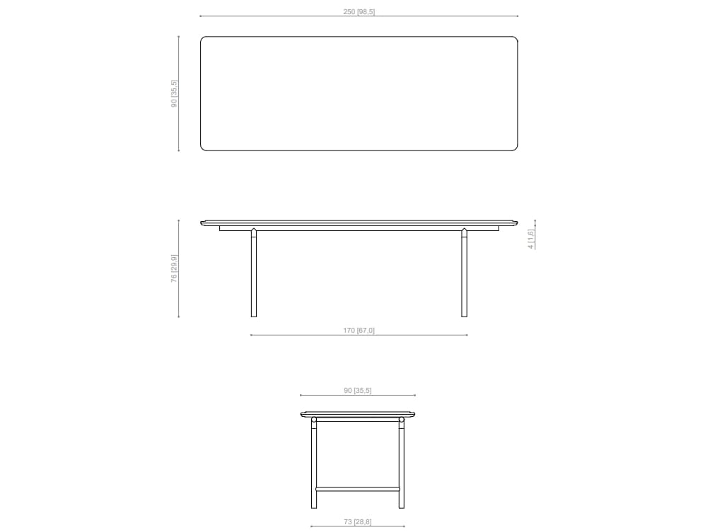 Прямоугольный мраморный стол Kreoo PRINCE ARCH-00014259 - Вид №2