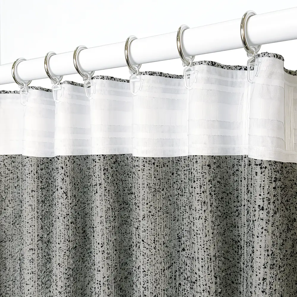 Штора на ленте со скрытыми петлями Firo 200x280 см цвет черно-белый Santreyd STLM-2176699 - Вид №12